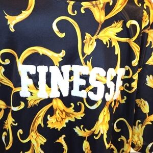 CONTENDER FINESSE Men XL Black Gold Scroll Design  URBAN. REGAL. KING  SILKY